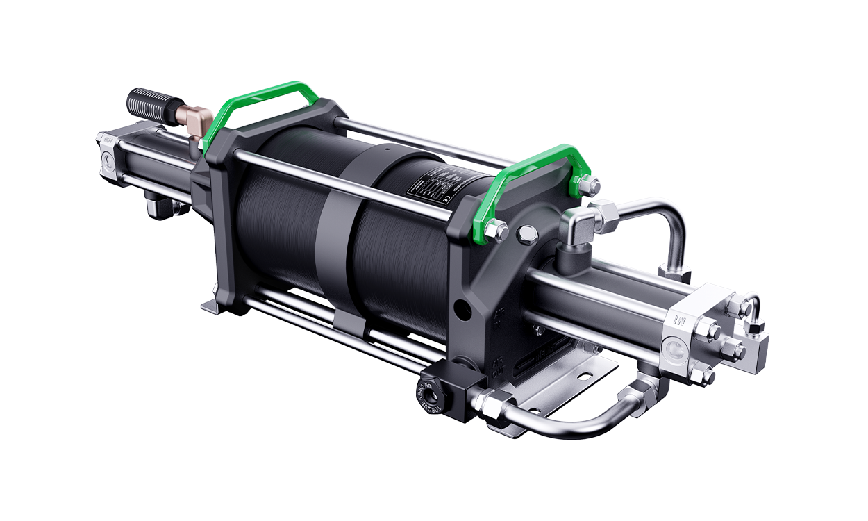 雙驅(qū)雙級(jí)氣動(dòng)氣體增壓器